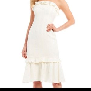 Antonio melani ivory sofia ruffle dress